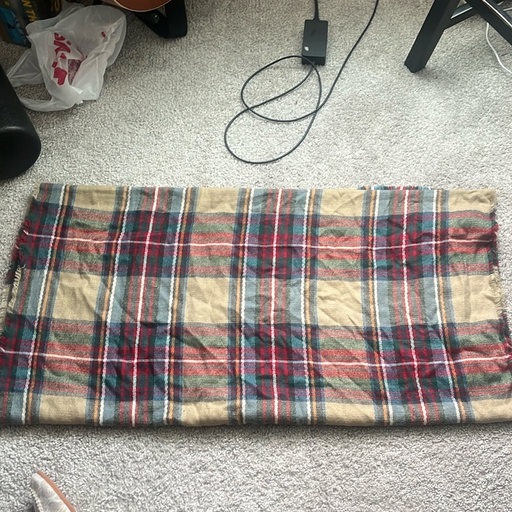 Plaid Blanket scarf